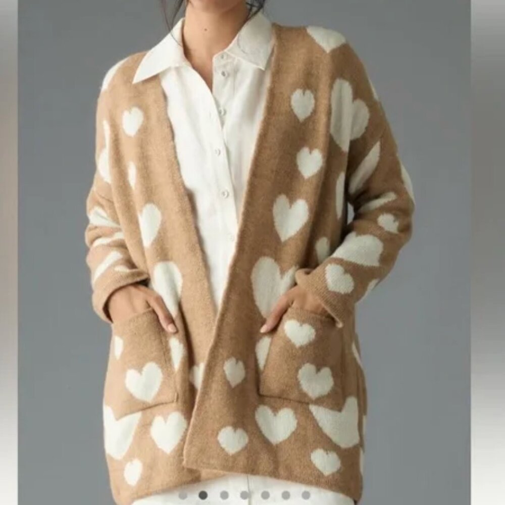 Maeve Hearts Cardigan NWT